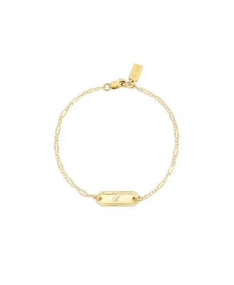  Cora Engraved Initial Bracelet