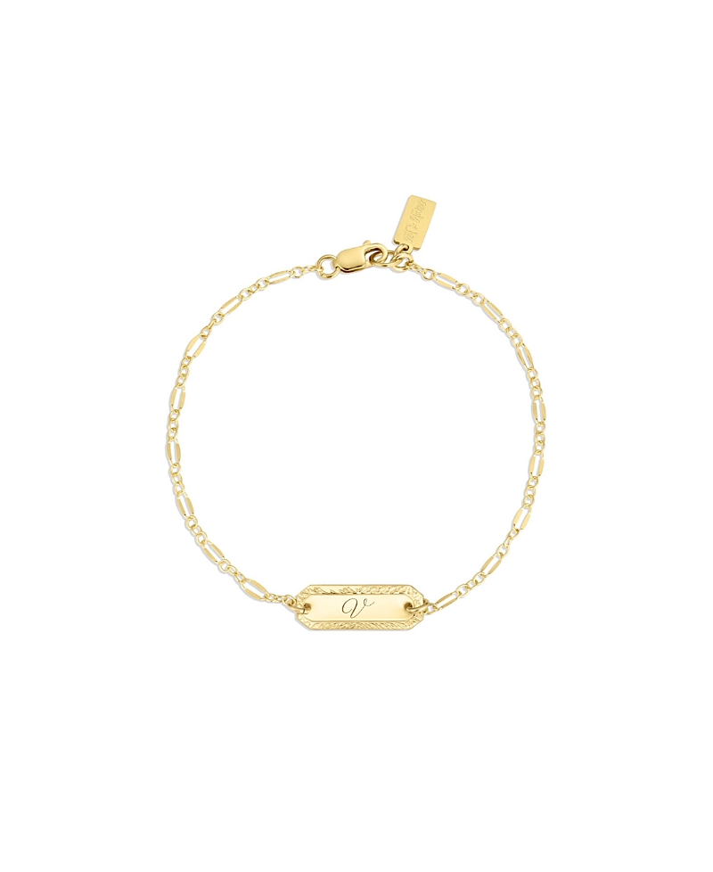 Set & Stones Cora Engraved Initial Bracelet · OS