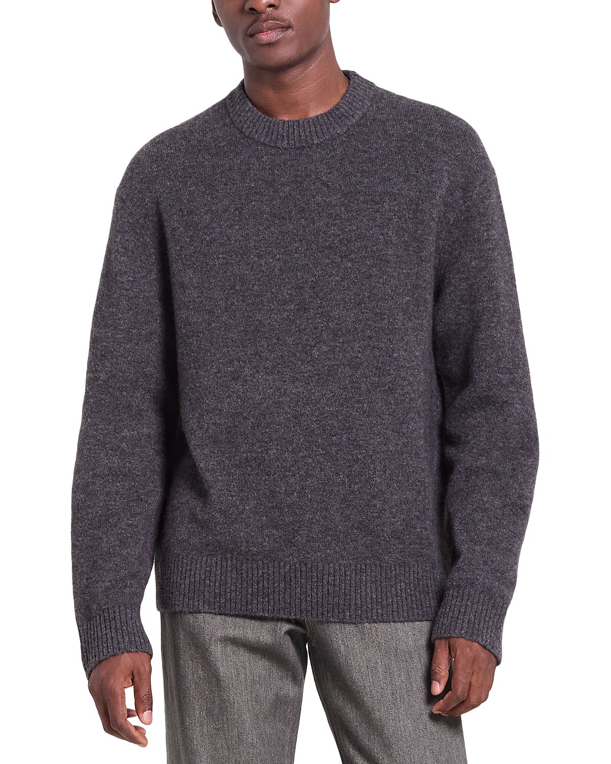Theory Relaxed Wool Blend Crewneck Sweater