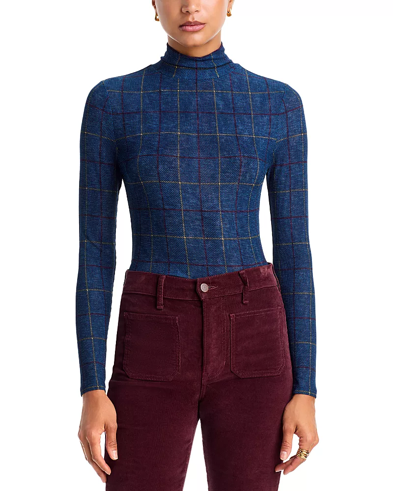 Veronica Beard Wyeth Stretch Jersey Turtleneck Top