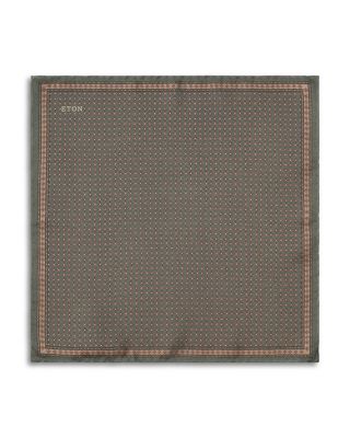 Micro Floral Dyed Silk Twill Pocket Square