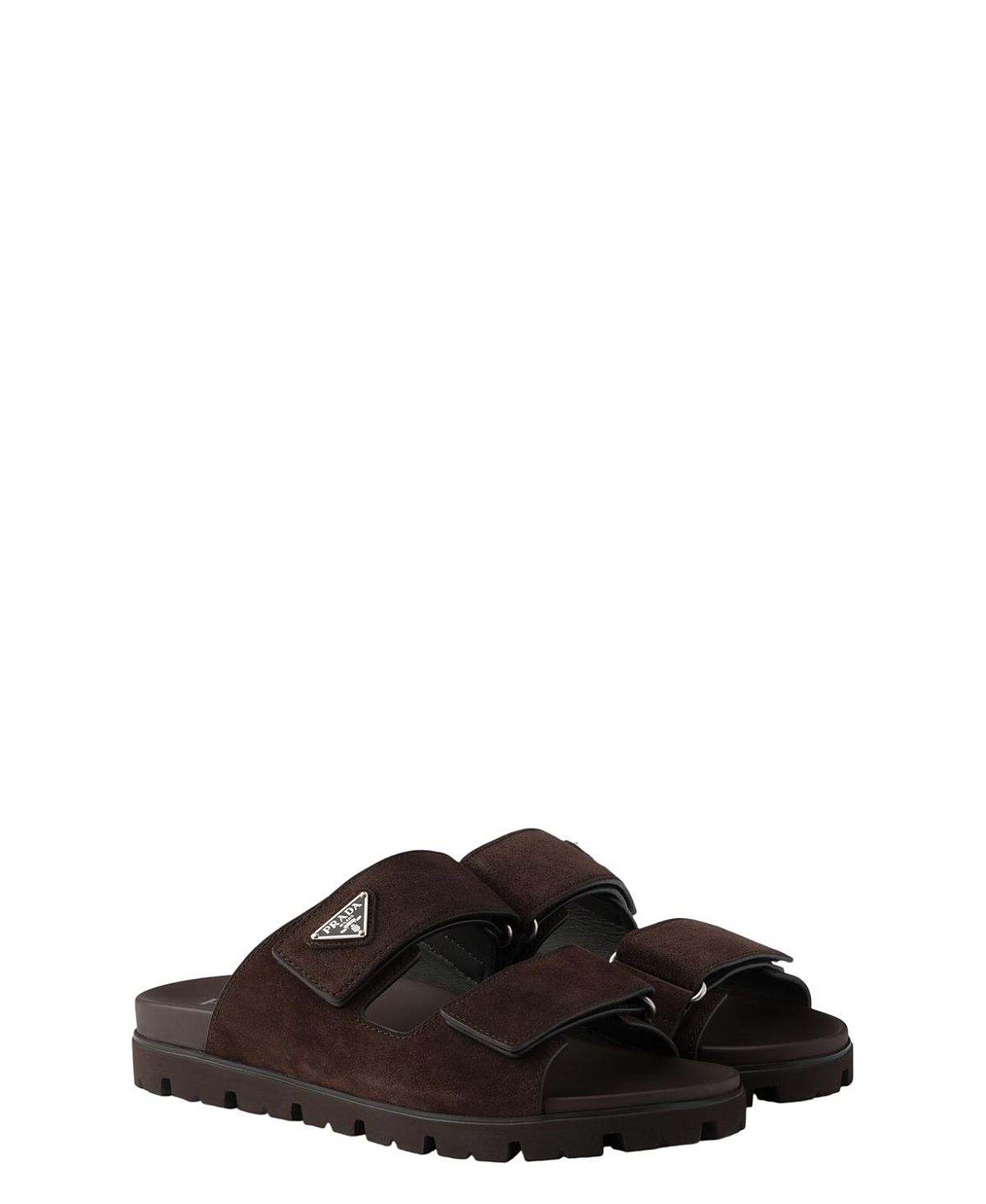 Prada Men's Suede Band Sandals