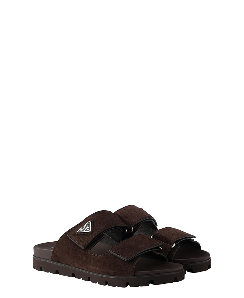 Prada Men's Suede Band Sandals