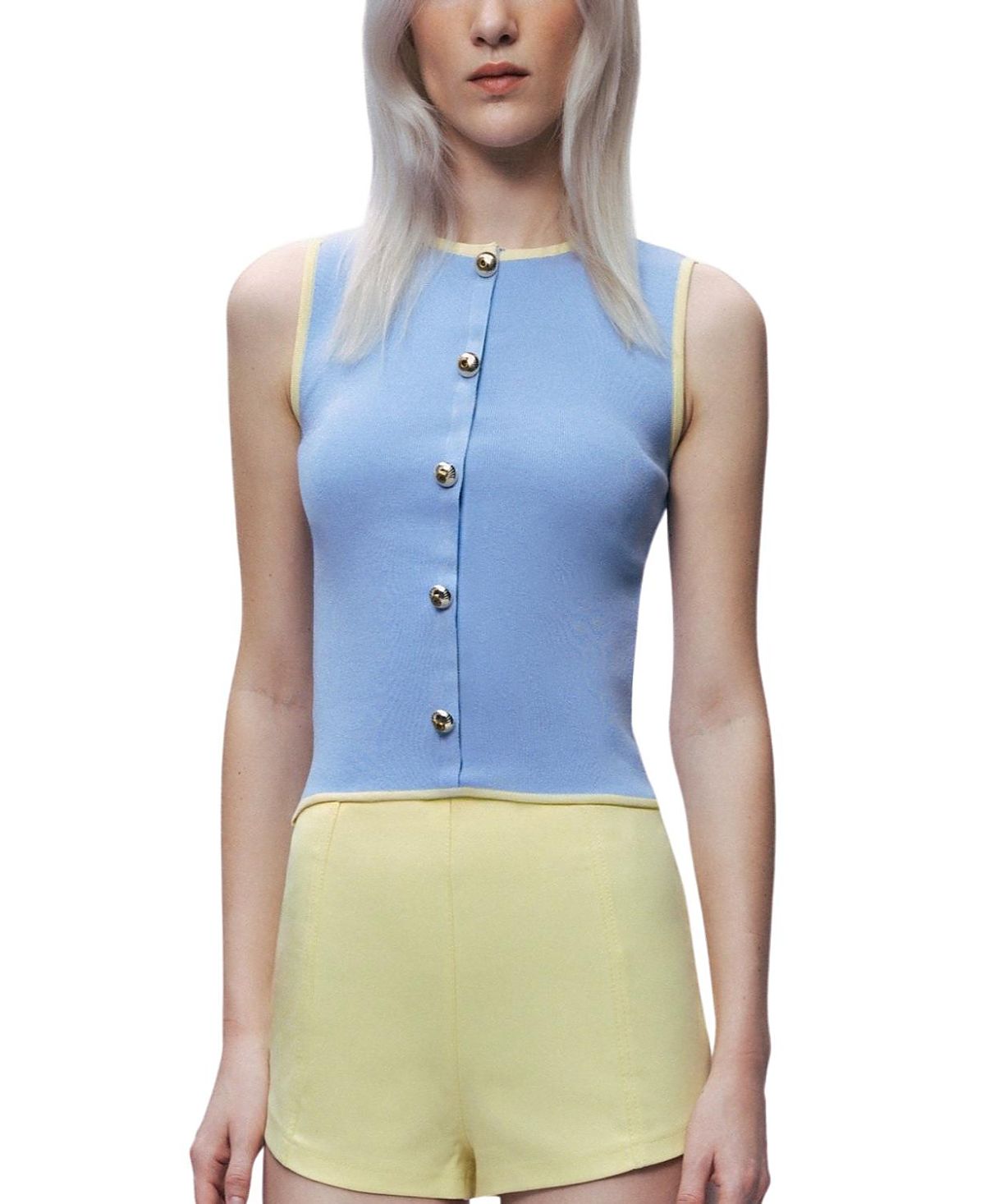 Nocturne Button-Embellished Knit Top
