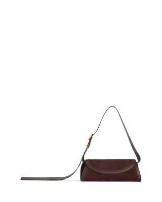 Cannolo Small Suede Shoulder Bag