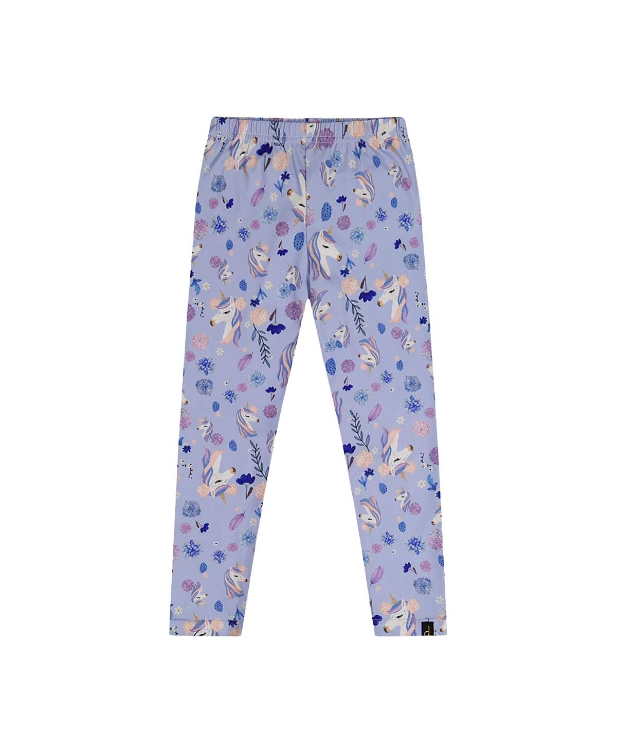 Deux par Deux Girls' Allover Unicorn Soft Elastic Waistband Leggings - Little Kid