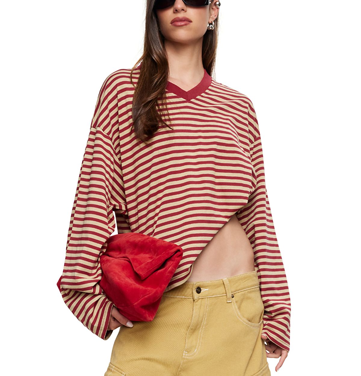 Lioness Bloom V Neck Long Sleeve Top