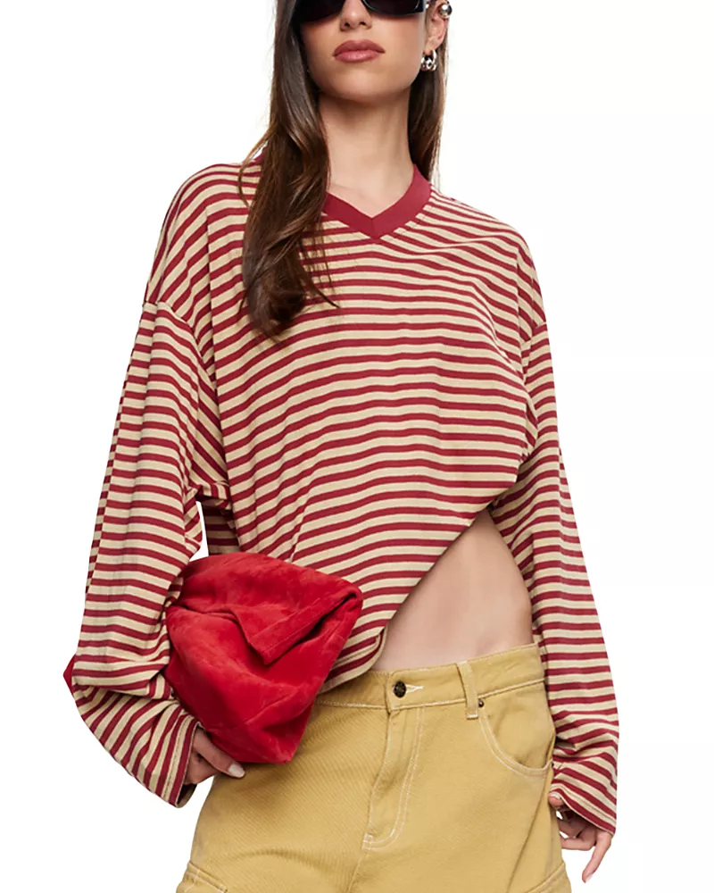 Lioness Bloom V Neck Long Sleeve Top