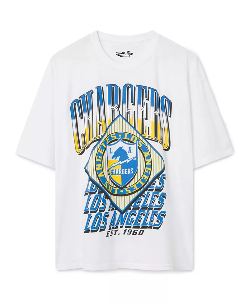 Junk Food Clothing Women's Los Angeles Chargers Oversized Tee