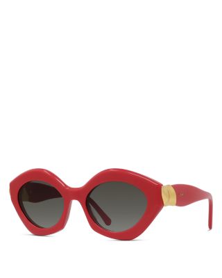 Geometric Jewel Embellished Sunglasses, 53mm