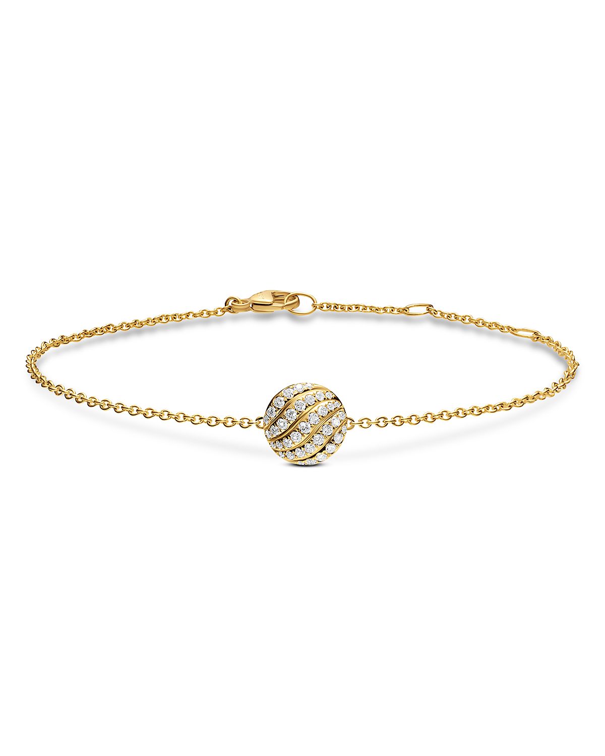 David Yurman Sculpted Cable Center Station Chain Bracelet
