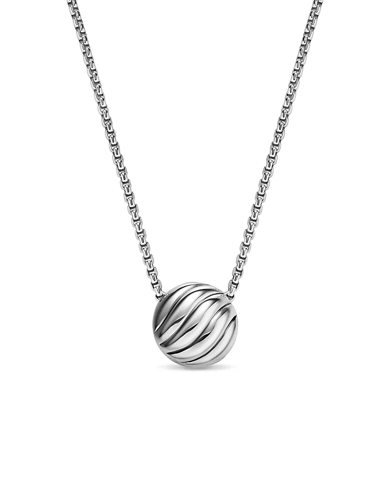 David Yurman Sculpted Cable Pendant Necklace in Sterling Silver, 10mm