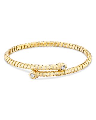 18K Yellow Gold Lina Diamond Flex Bypass Bracelet, 0.26 tcw