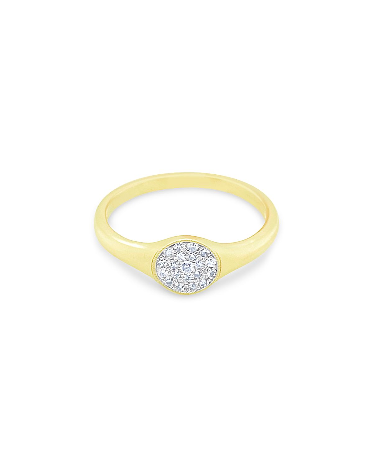 Meira T 14K Yellow Gold Diamond Cluster Pinky Ring, 0.10 tcw