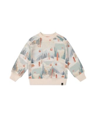 Boys' Fleece Crew Neck Ribbed Cuff Sweatshirt - Little Kid