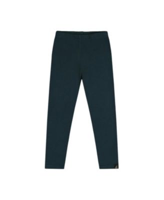 Girls' Rib Elastic Waistband Logo Patch Leggings - Baby