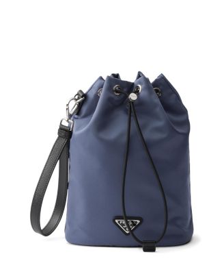 Re-Nylon And Saffiano Leather Pouch