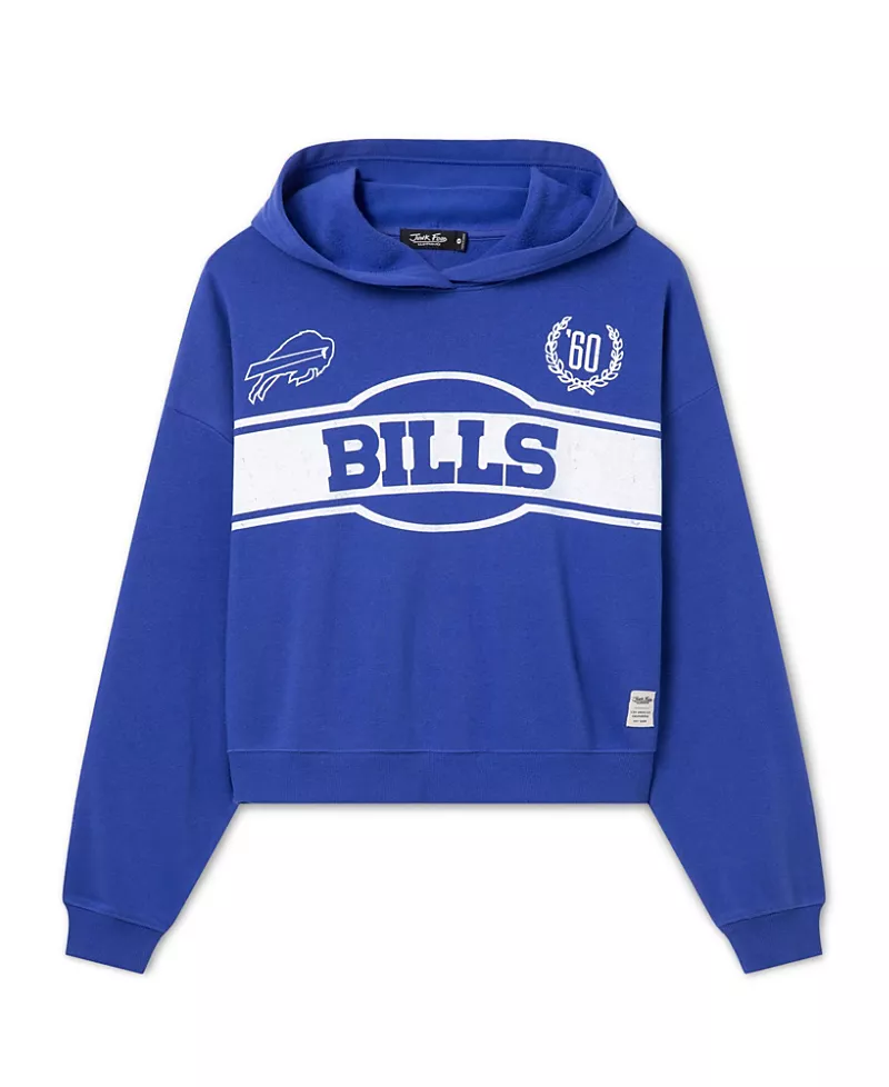 Junk Food Clothing Women's Buffalo Bills Oversized Crop Hoodie