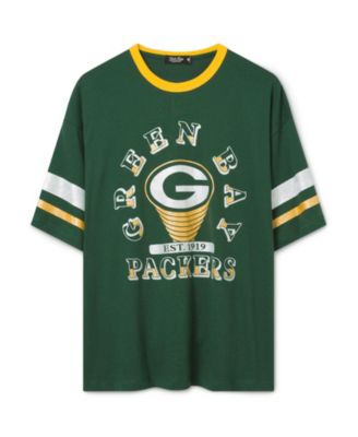  Women's Green Bay Packers Glitter Boxy Ringer