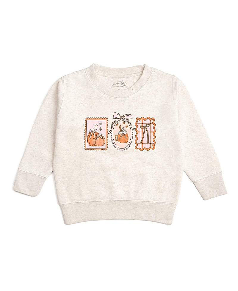 Sweet Wink Girls' Pumpkin Cameo Sweatshirt - Baby, Little Kid