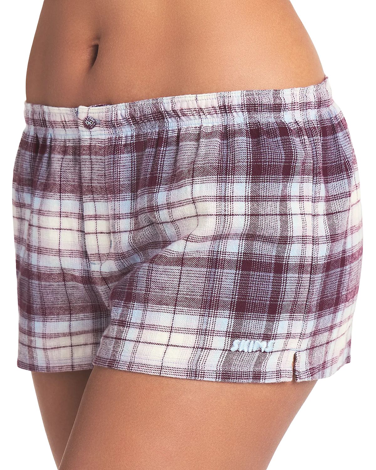 Skims Cotton Flannel Sleep Shorts