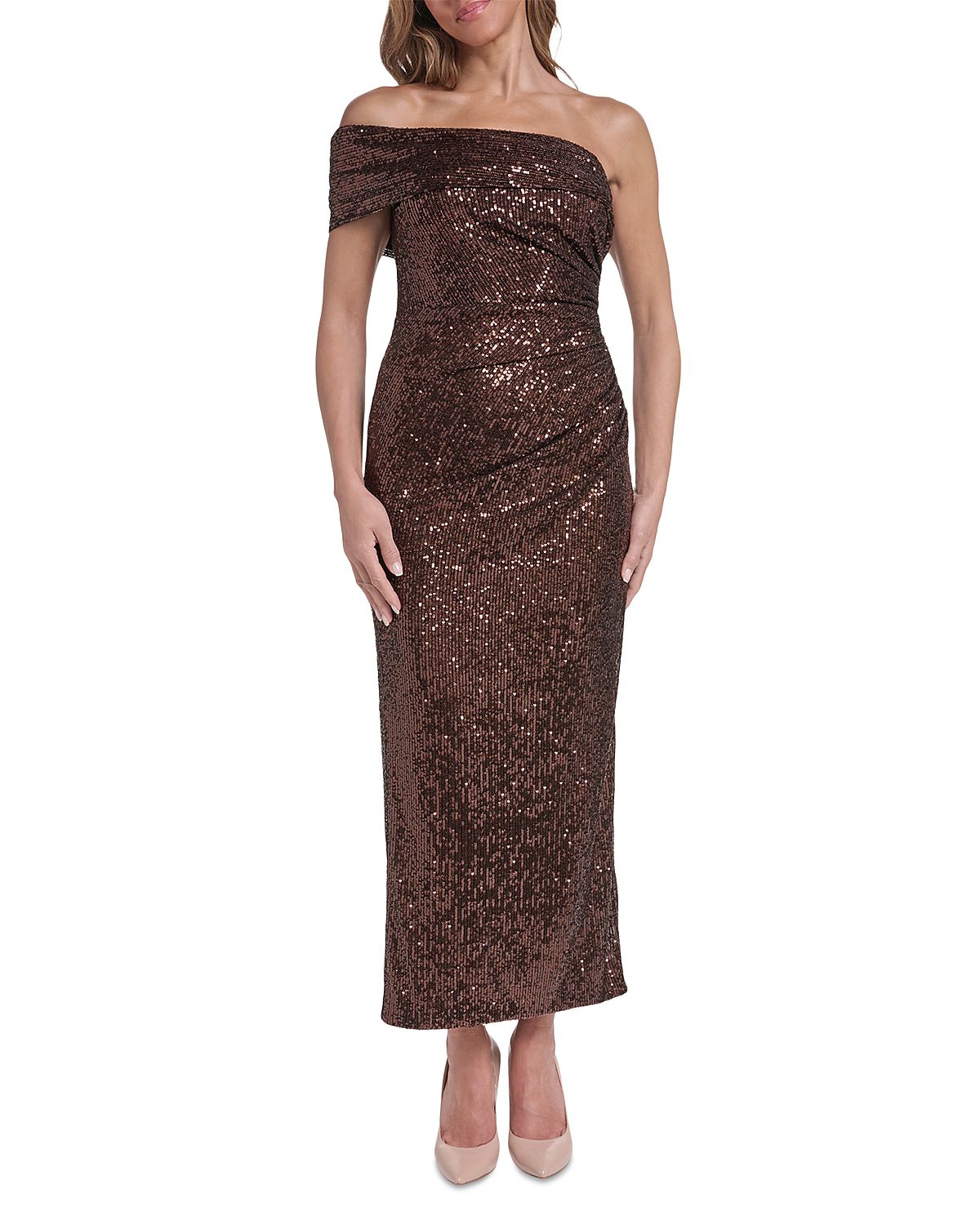 Eliza J Embellished One Shoulder Sheath Dress