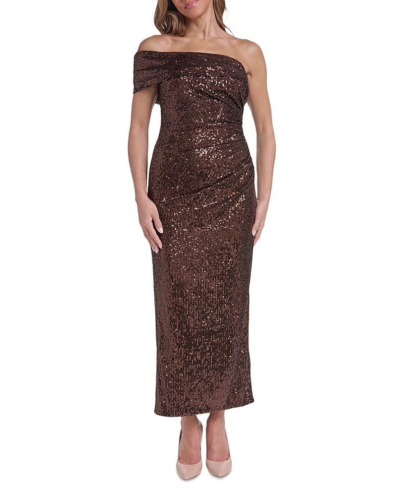 Eliza J Embellished One Shoulder Sheath Dress