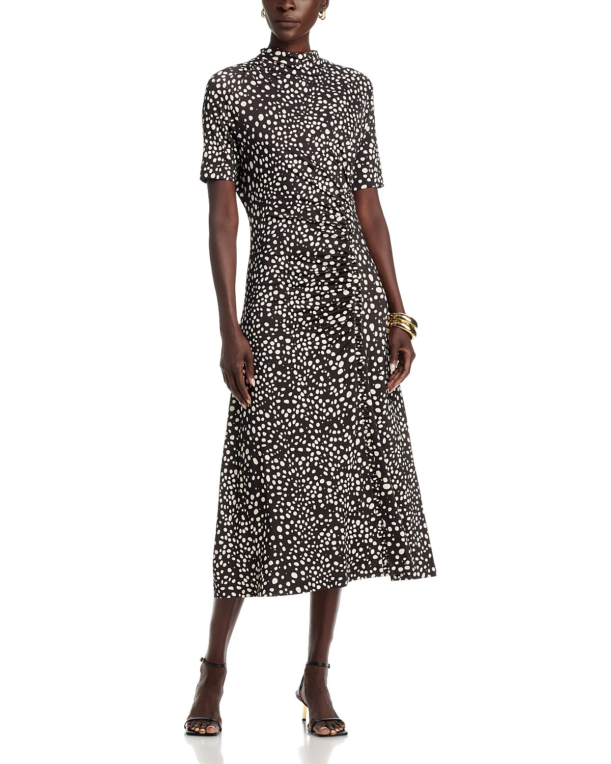 Hugo Boss Endre Print Viscose Blend Jersey Fabric Dress
