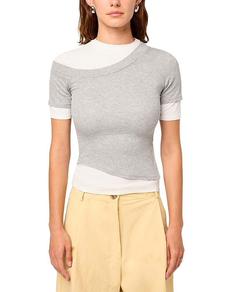 The Line By K Reef Layered Ribbed Tee