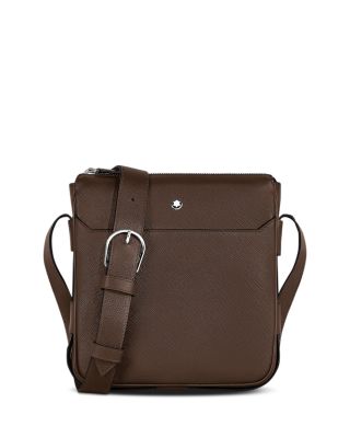Sartorial Leather Vertical Belt Messenger Bag