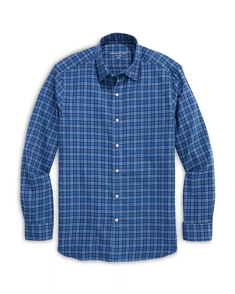 Vineyard Vines Moonshine Plaid Twill Relaxed Button Down Shirt