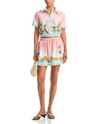 Cropped Shirt & Matching Skirt
