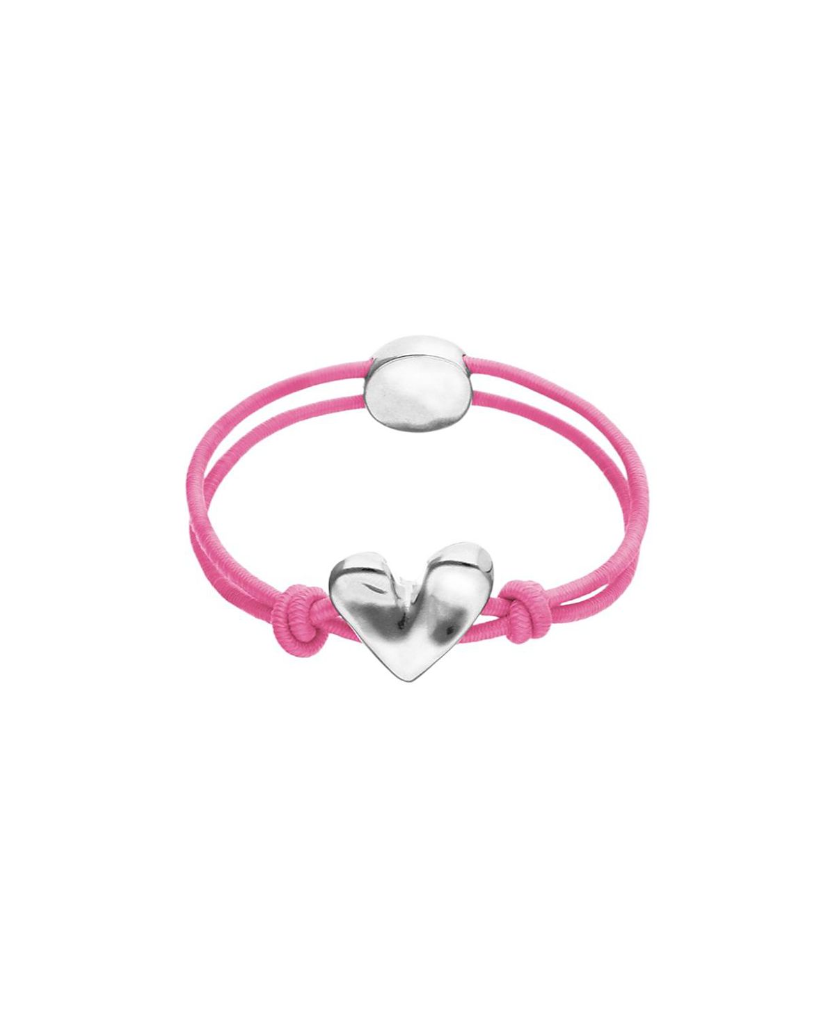 UNOde50 Elastic Thread Bracelet with Sterling Silver Plated Heart
