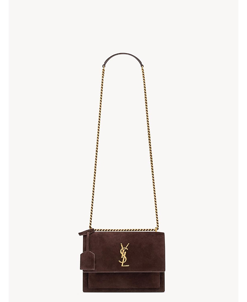 Saint Laurent Sunset Medium Bag in Suede