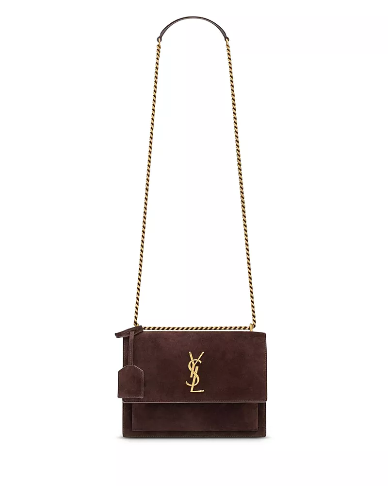 Saint Laurent Sunset Medium Bag in Suede