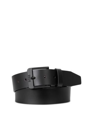 Men's Jemio Leather Matte Black Belt