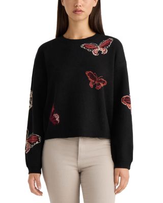 Nvlt Butterfly Intarsia Crewneck Sweater