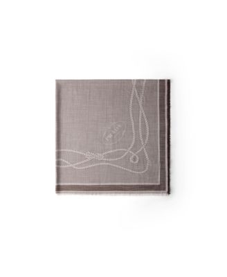  Silk, Cashmere and Wool Jacquard Shawl