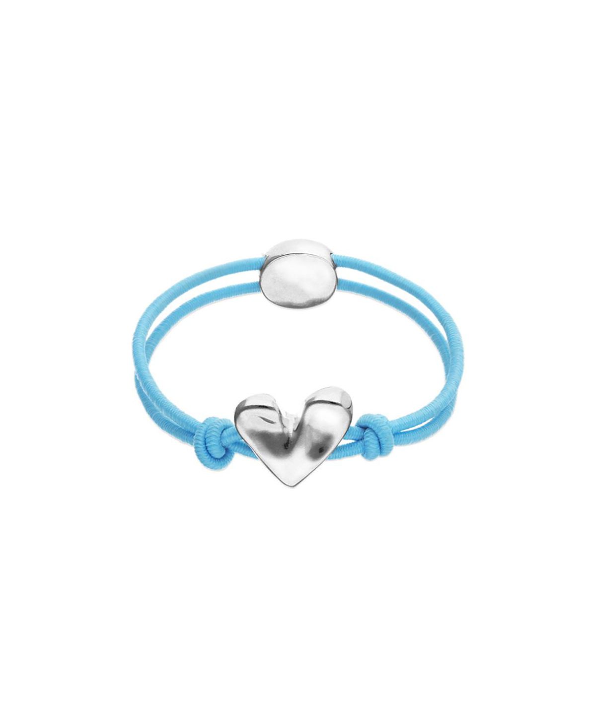 UNOde50 Elastic Thread Bracelet with Sterling Silver Plated Heart