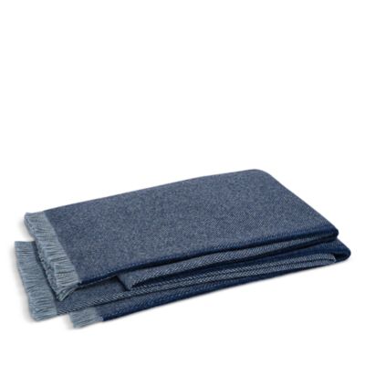 Bernardo Alpaca Fringed Throw Blanket