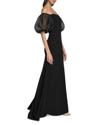 Off-the-Shoulder Puff Sleeve Gown