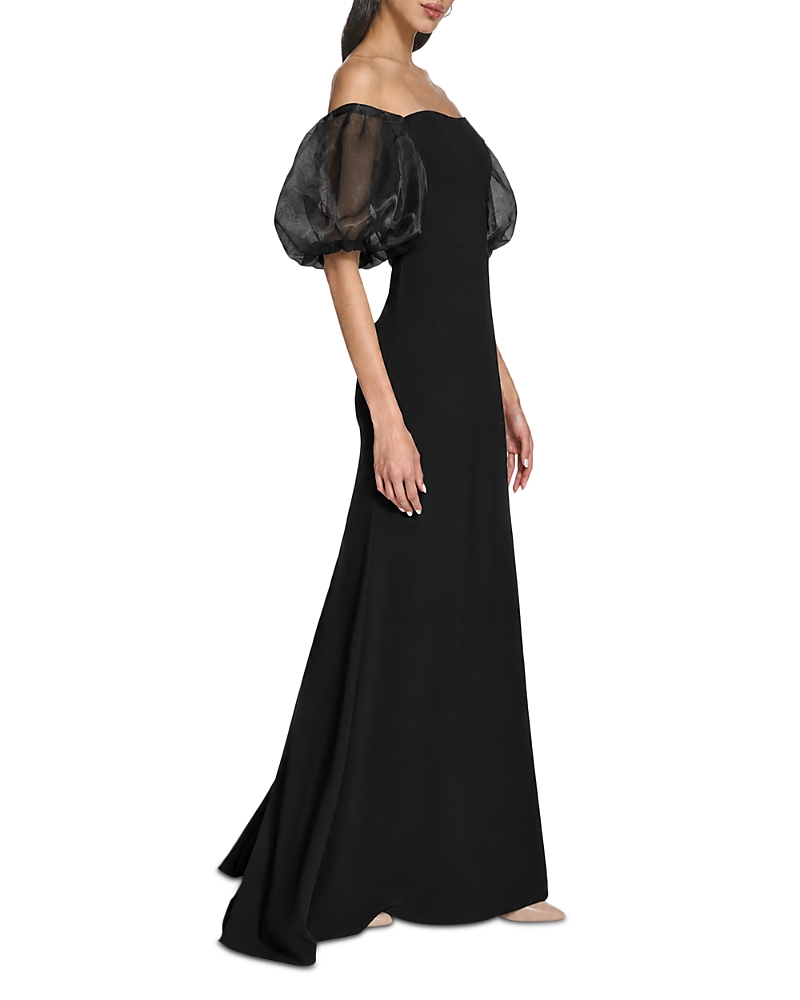 Eliza J Off-the-Shoulder Puff Sleeve Gown