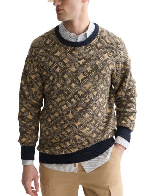 Jacquard Relaxed Knit Patterned Sweater