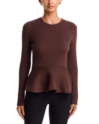 Ribbed Peplum Hem Top - Exclusive