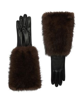 Robi Long Faux Fur Cuff Gloves