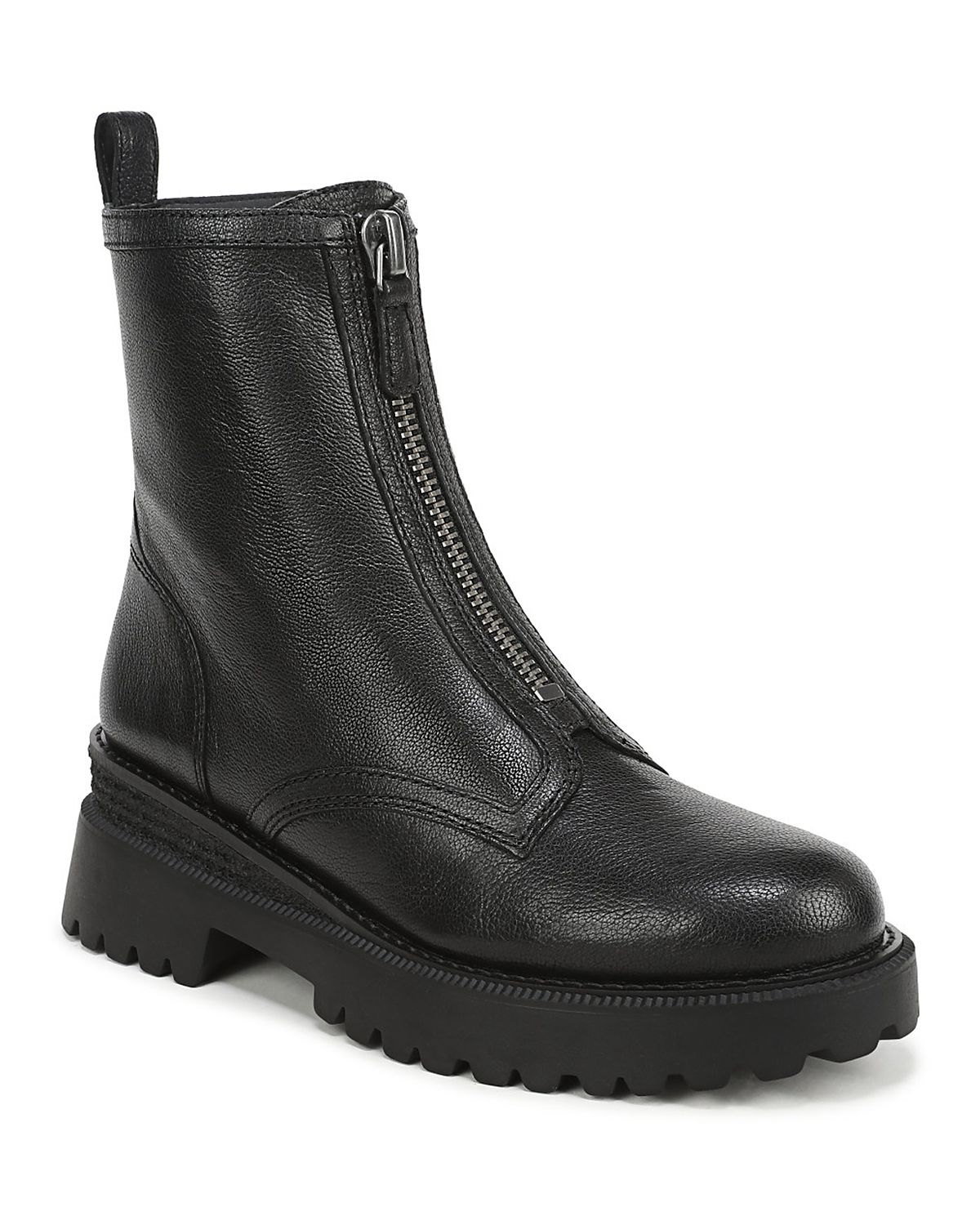 Sam Edelman Women's Grove Zip Front Leather Ankle Boots