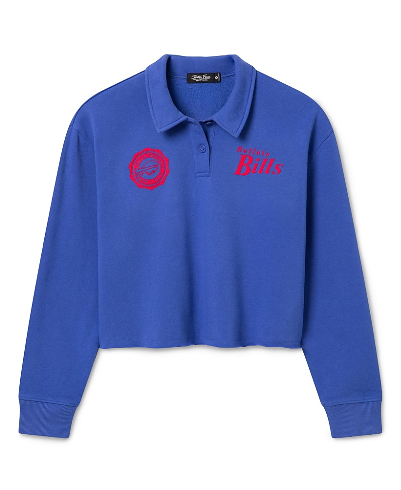 Junk Food Clothing Women's Buffalo Bills Polo Crop Fleece
