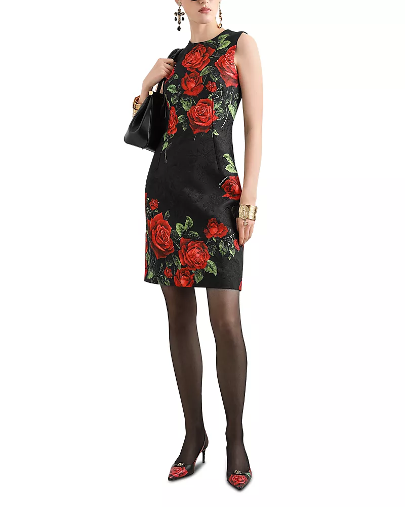 Dolce & Gabbana Rose Brocade Mini Dress