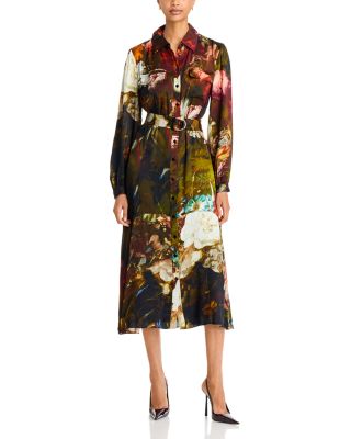 The Mika Silk Stretch Belted Dress