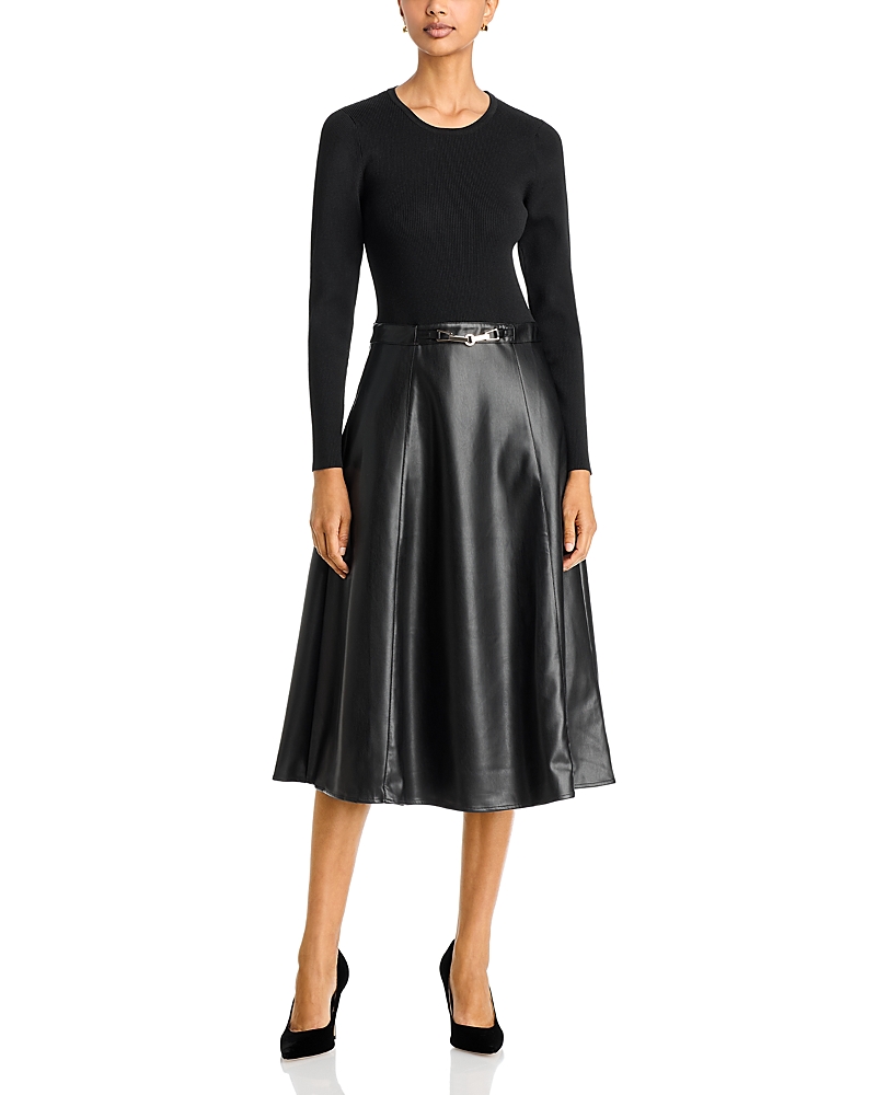 Elie Tahari The Quinn Mix Media Dress